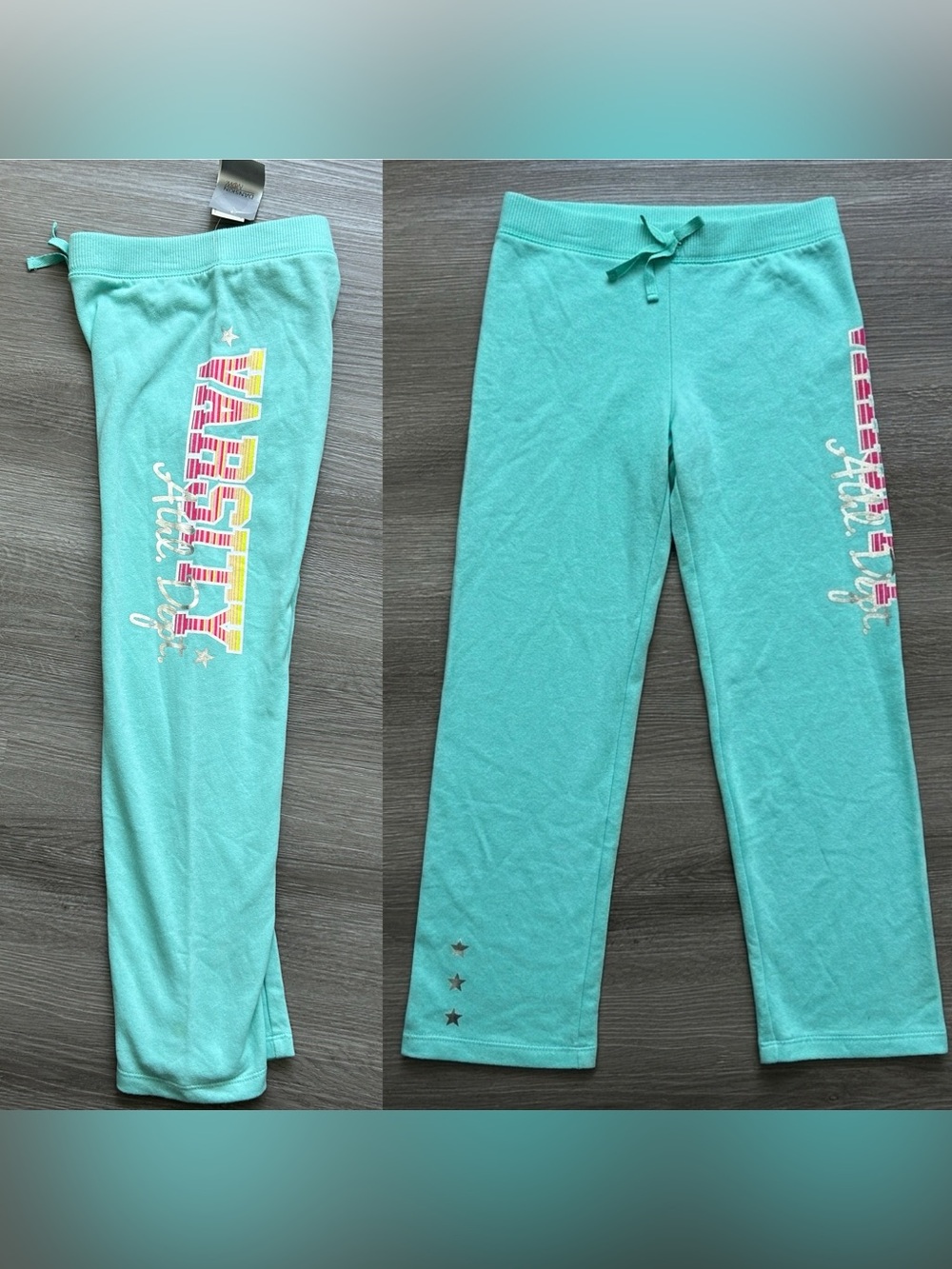NWT Danskin Girls full Length Sweatpants Size M (7-8) Activewear Aqua/teal